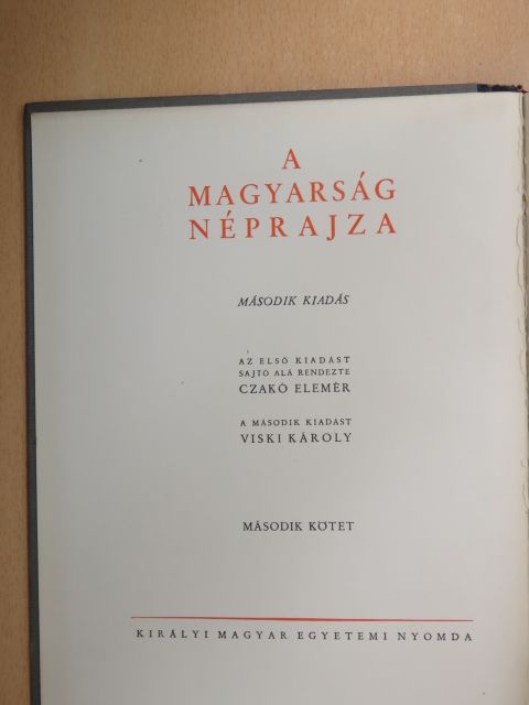 Győrffy István - A magyarság néprajza II. [antikvár]