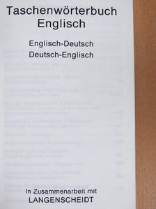 Taschenwörterbuch Englisch [antikvár]