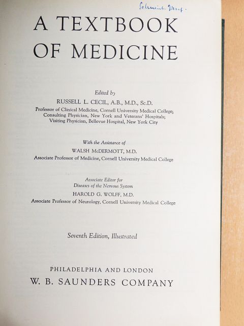 Alfred W. Adson - A Textbook of Medicine [antikvár]