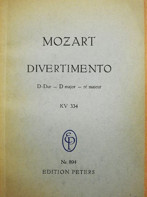 W. A. Mozart - Divertimento [antikvár]