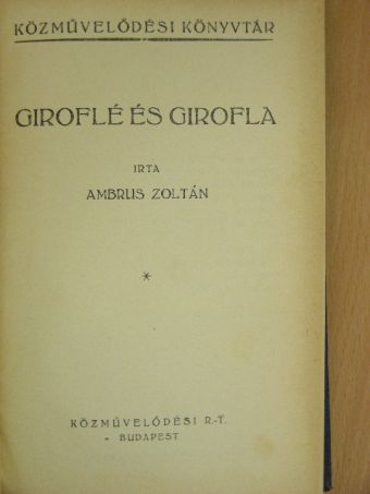 Ambrus Zoltán - Giroflé és Girofla/Őszi napsugár [antikvár]