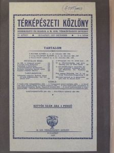Dr. Albán Imre - Térképészeti közlöny 1937. december [antikvár]
