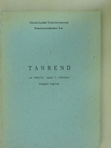 Tanrend az 1980/81. tanév I. félévére [antikvár]