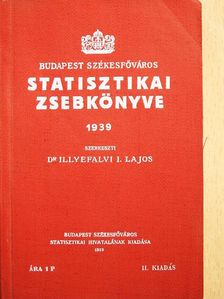 Budapest Székesfőváros Statisztikai Zsebkönyve 1939 [antikvár]