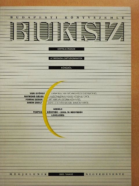 Berényi Eszter - Buksz 2003. tavasz [antikvár]