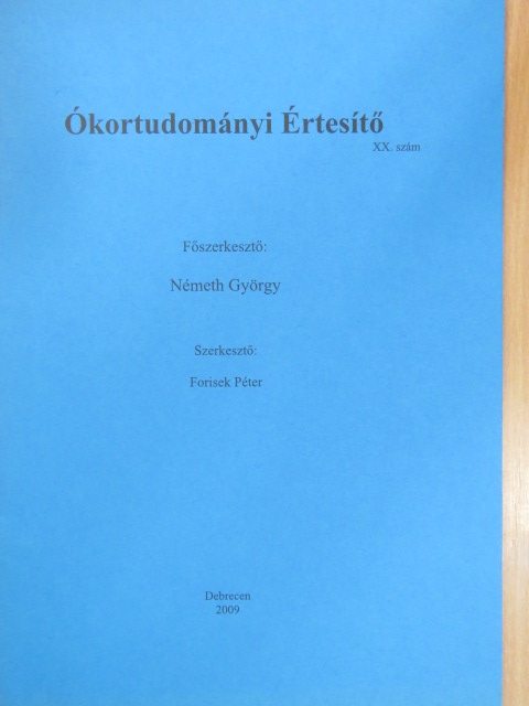 Bácskay András - Ókortudományi Értesítő XX. [antikvár]