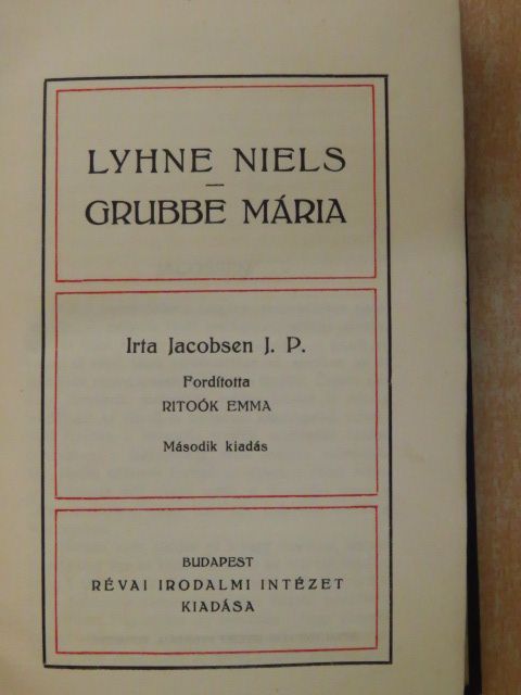 Jacobsen J. P. - Lyhne Niels/Grubbe Mária [antikvár]