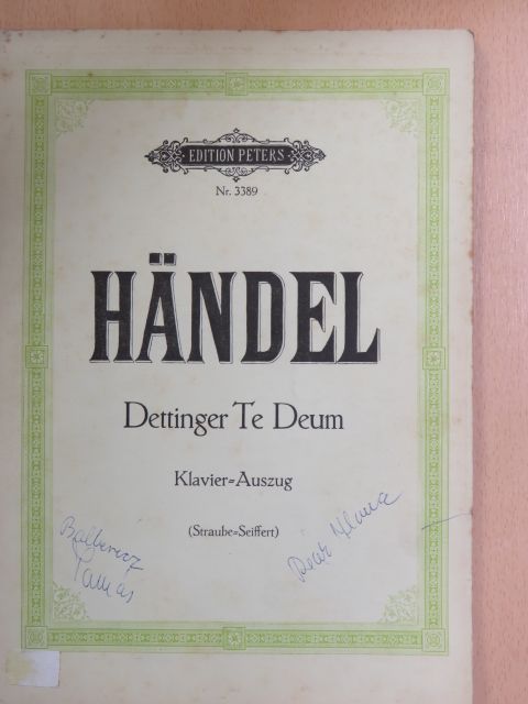 G. F. Händel - Te Deum Laudamus [antikvár]