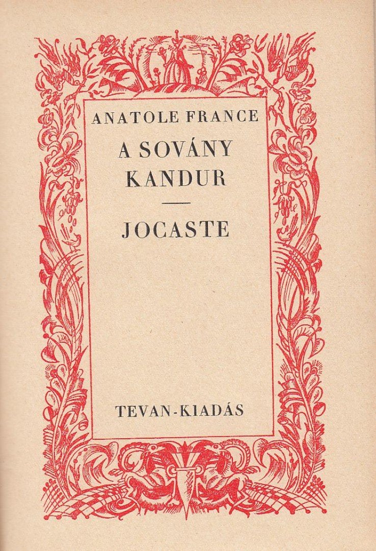 A sovány kandur / Jocaste [antikvár]