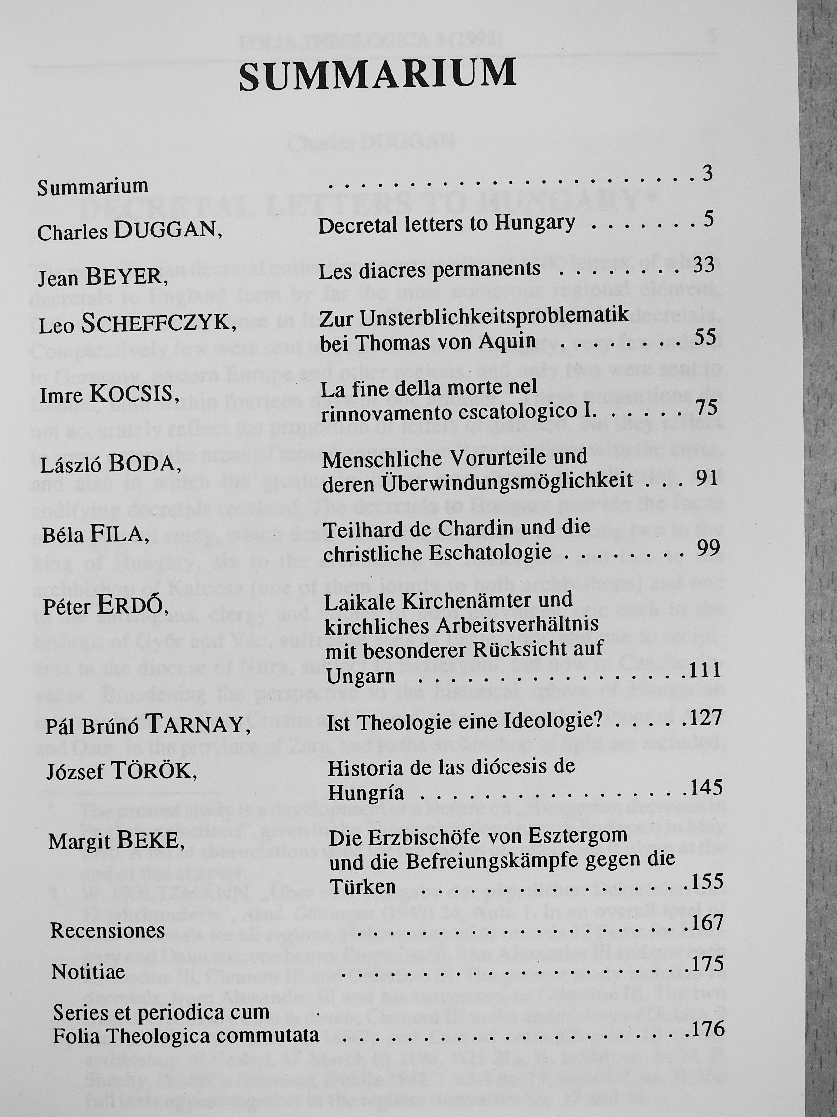 Charles Duggan - Folia Theologica 3. [antikvár]