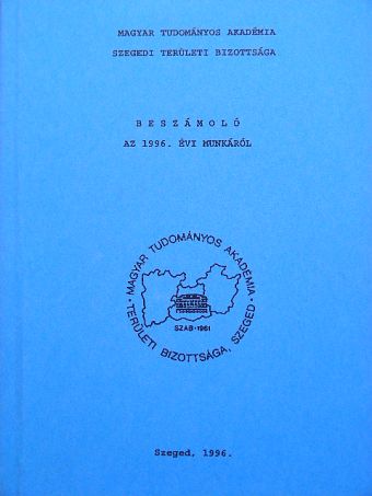 Beszámoló az 1996. évi munkáról [antikvár]