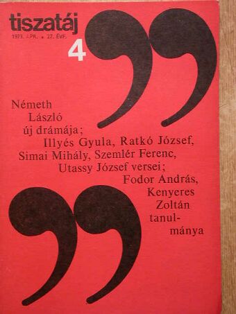 Alföldy Jenő - Tiszatáj 1973. április [antikvár]
