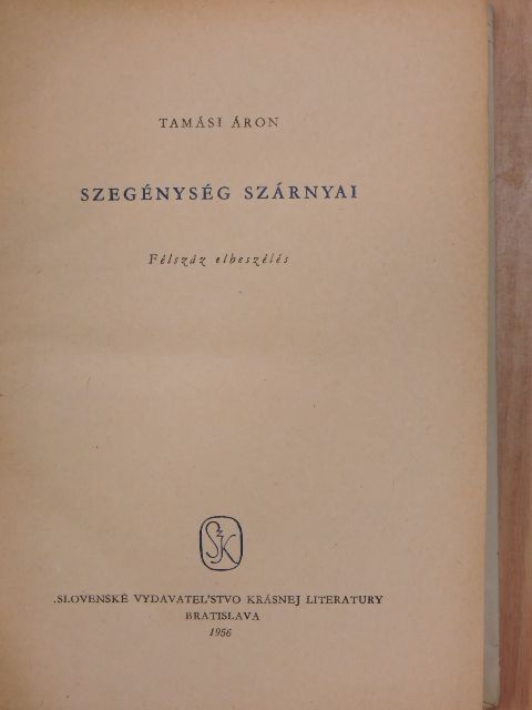 Tamási Áron - Szegénység szárnyai [antikvár]