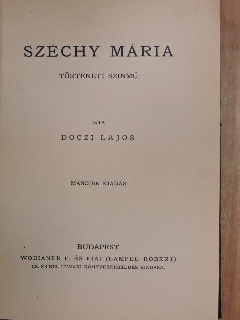 Dóczi Lajos - Széchy Mária [antikvár]