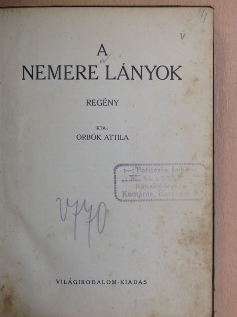 Orbók Attila - A nemere lányok [antikvár]
