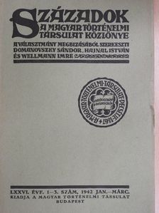 Guoth Kálmán - Századok 1942. január-március [antikvár]