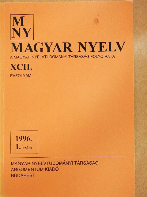 A. Molnár Ferenc - Magyar Nyelv 1996. március [antikvár]