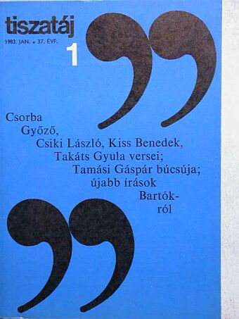 Aczél Géza - Tiszatáj 1983. január [antikvár]