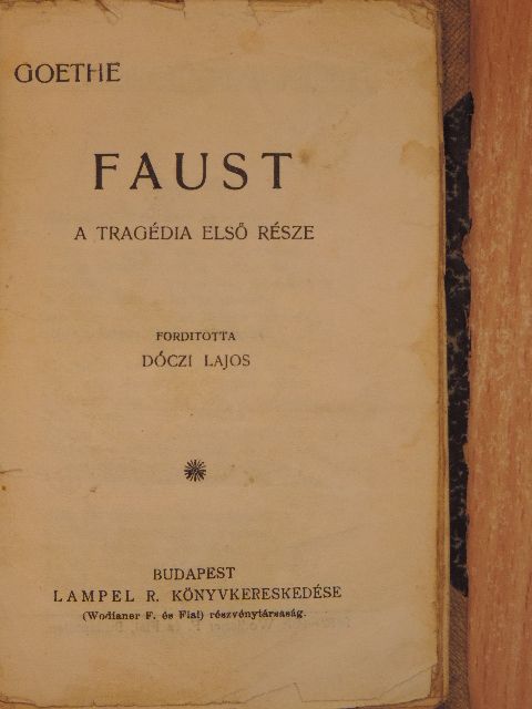 Goethe - Faust I. [antikvár]