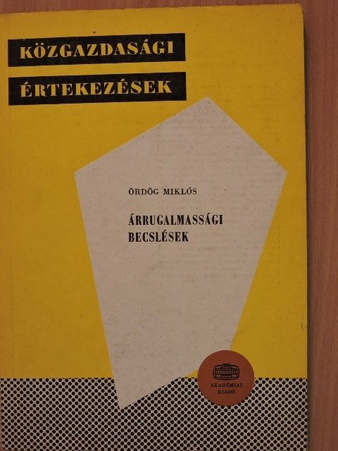 Ördög Miklós - Árrugalmassági becslések [antikvár]