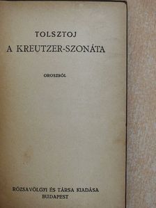 L. N. Tolsztoj - A Kreutzer-szonáta [antikvár]