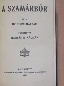 Honoré Balzac - A szamárbőr [antikvár]