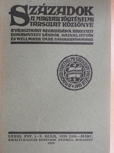 Hóman Bálint - Századok 1939. január-március [antikvár]