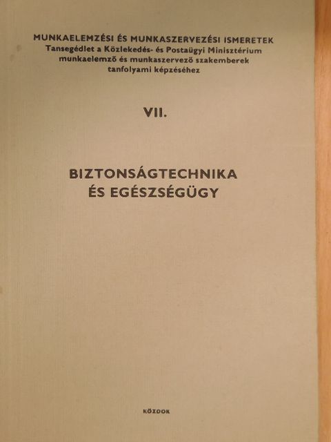 Bernhardt György - Biztonságtechnika és egészségügy [antikvár]