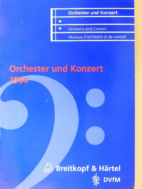 Orchester und Konzert 1994 [antikvár]