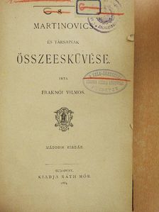 Fraknói Vilmos - Martinovics és társainak összeesküvése [antikvár]