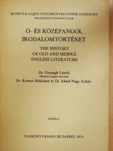 Dr. Abádi Nagy Zoltán - Ó- és középangol irodalomtörténet [antikvár]
