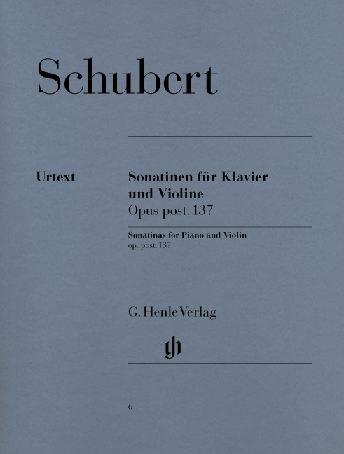 SCHUBERT - SONATINEN FÜR KLAVIER UND VIOLINO OPUS POST. 137 URTEXT