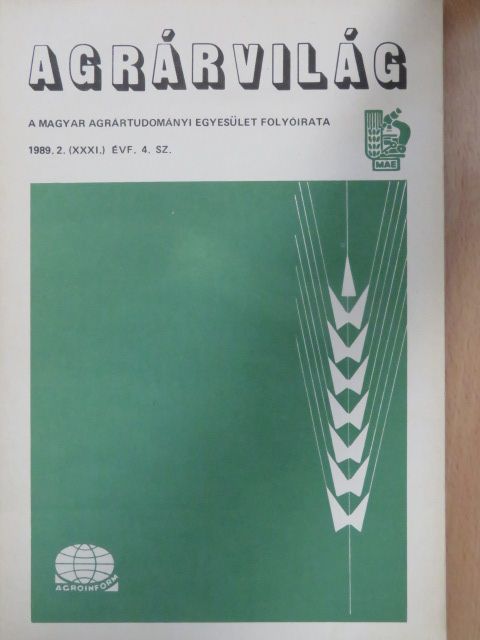 Dr. Csepregi István - Agrárvilág 1989. szeptember [antikvár]