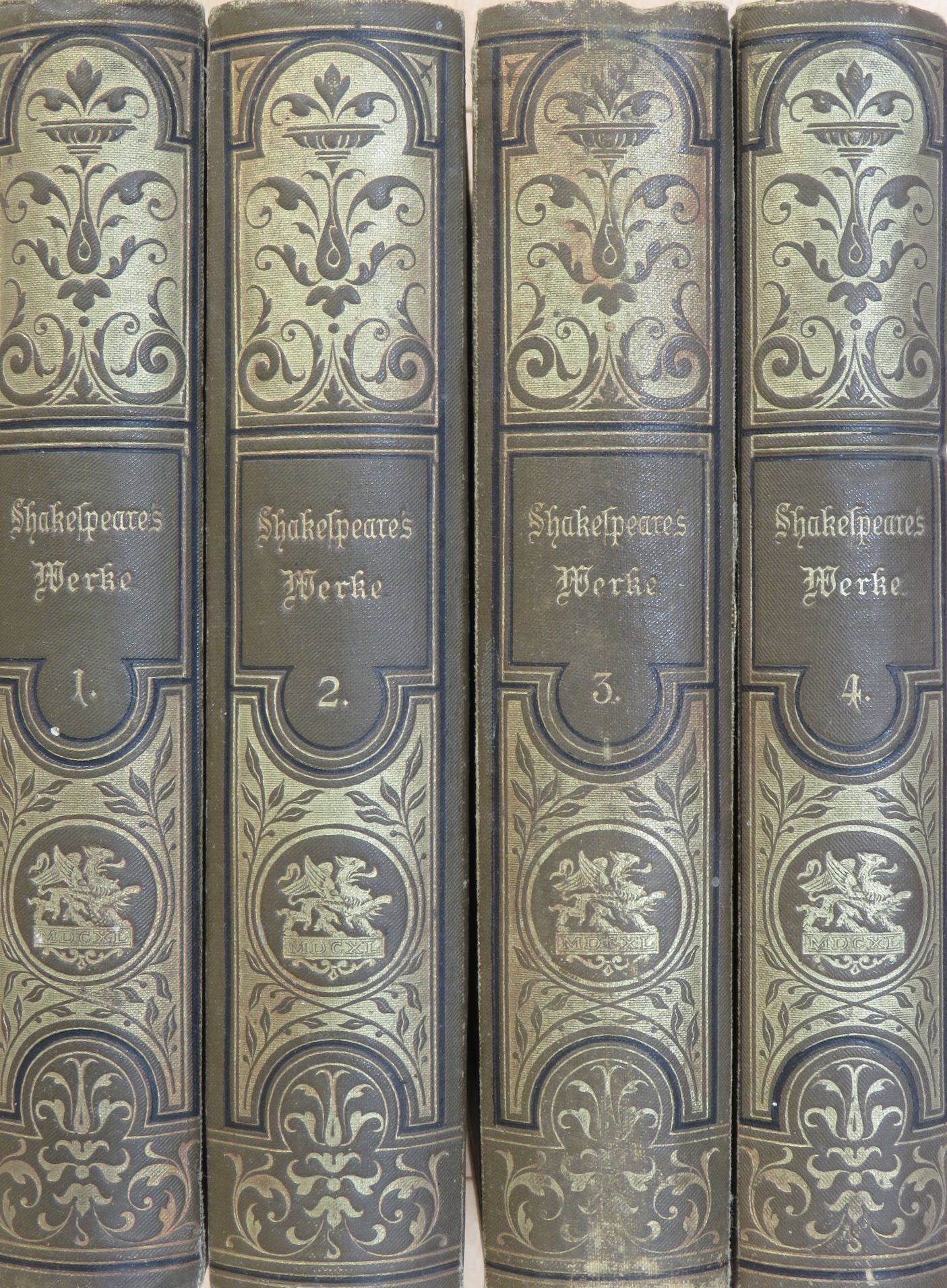 Shakespeare - Shakespeares sämtliche dramatische Werke 1-4. (gótbetűs) [antikvár]