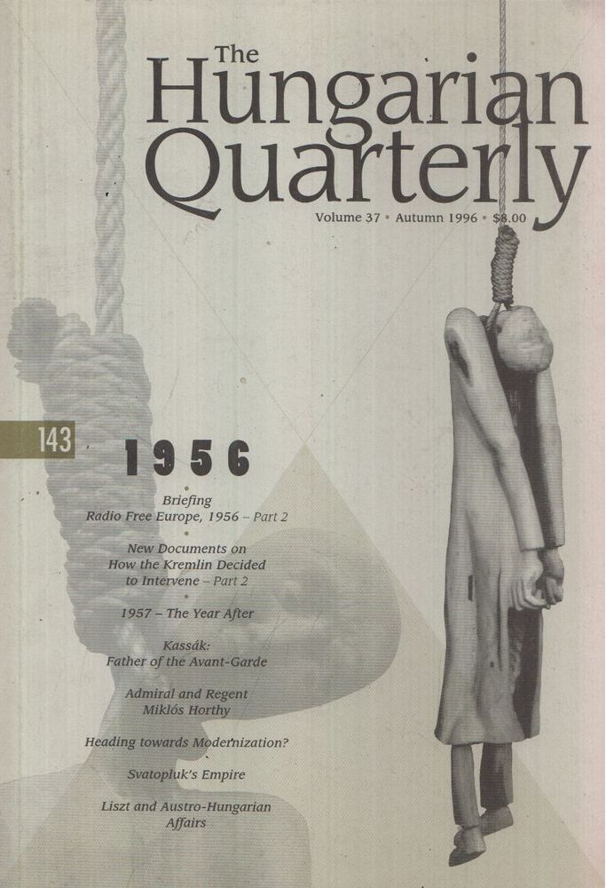 Zachár Zsófia - The Hungarian Quarterly Volume 37-Autumn 1996 [antikvár]
