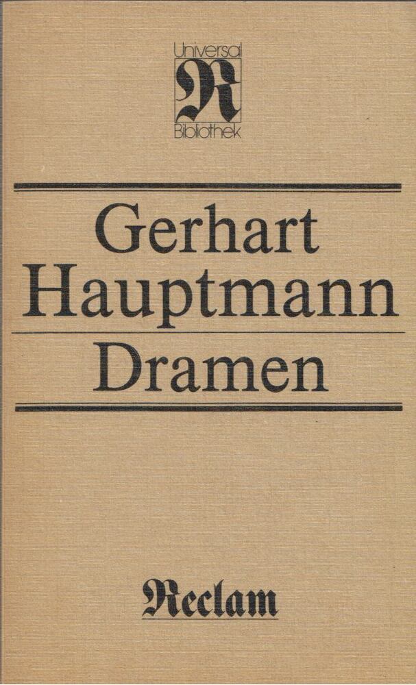 GERHART HAUPTMANN - Dramen [antikvár]