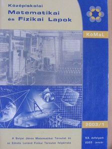 Besenyei Ádám - Középiskolai matematikai és fizikai lapok 2003. január [antikvár]