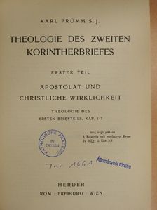 Karl Prümm SJ - Theologie des Zweiten Korintherbriefes 1. [antikvár]