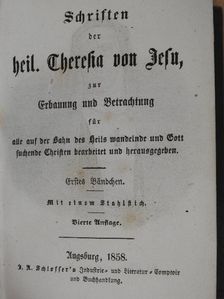 Avilai Szent Teréz - Schriften der heil. Theresia von Jesu I-VII. (gótbetűs) [antikvár]