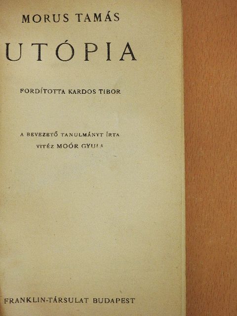 Morus Tamás - Utópia [antikvár]