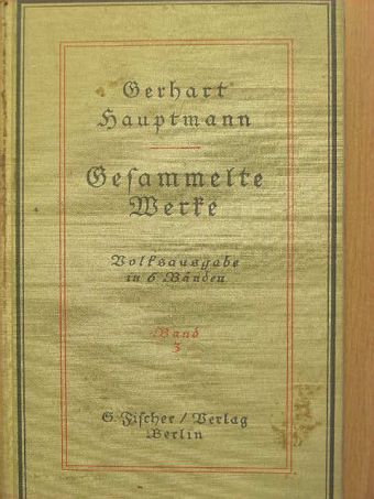 Gerhart Hauptmann - Gesammelte Werke III. (gótbetűs) [antikvár]