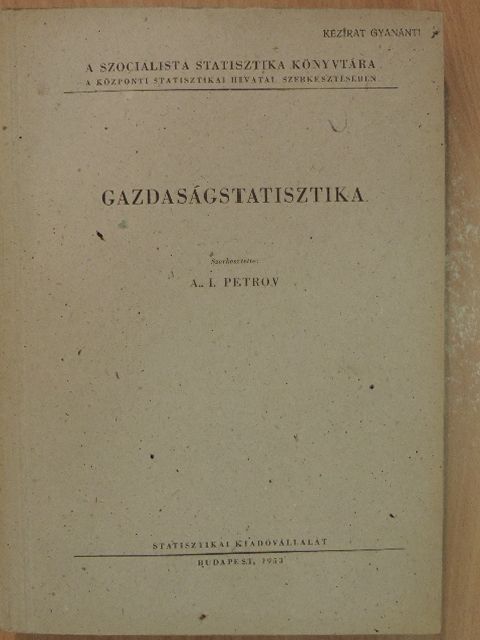 Gazdaságstatisztika [antikvár]