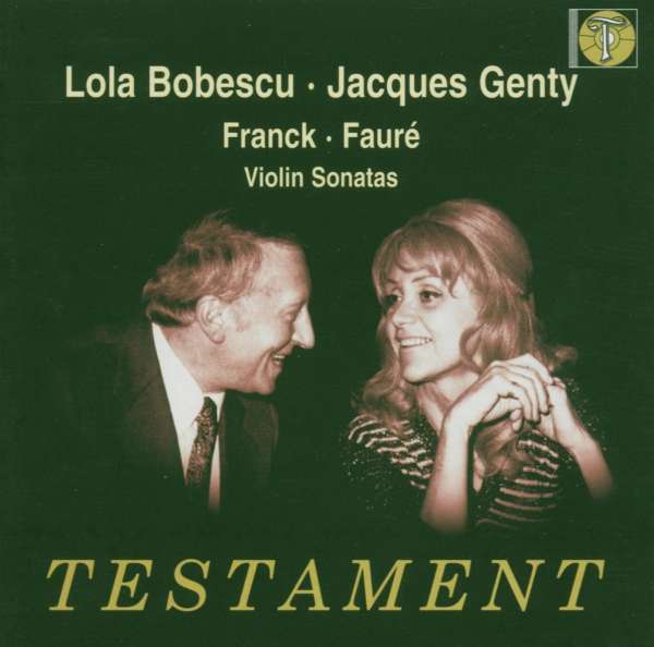 FRANCK, FAURÉ - VIOLIN SONATAS CD BOBESCU, GENTY