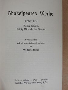 William Shakespeare - Shakespeares Werke 1-4. (gótbetűs) [antikvár]