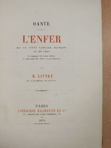 Dante Alighieri - L'Enfer [antikvár]