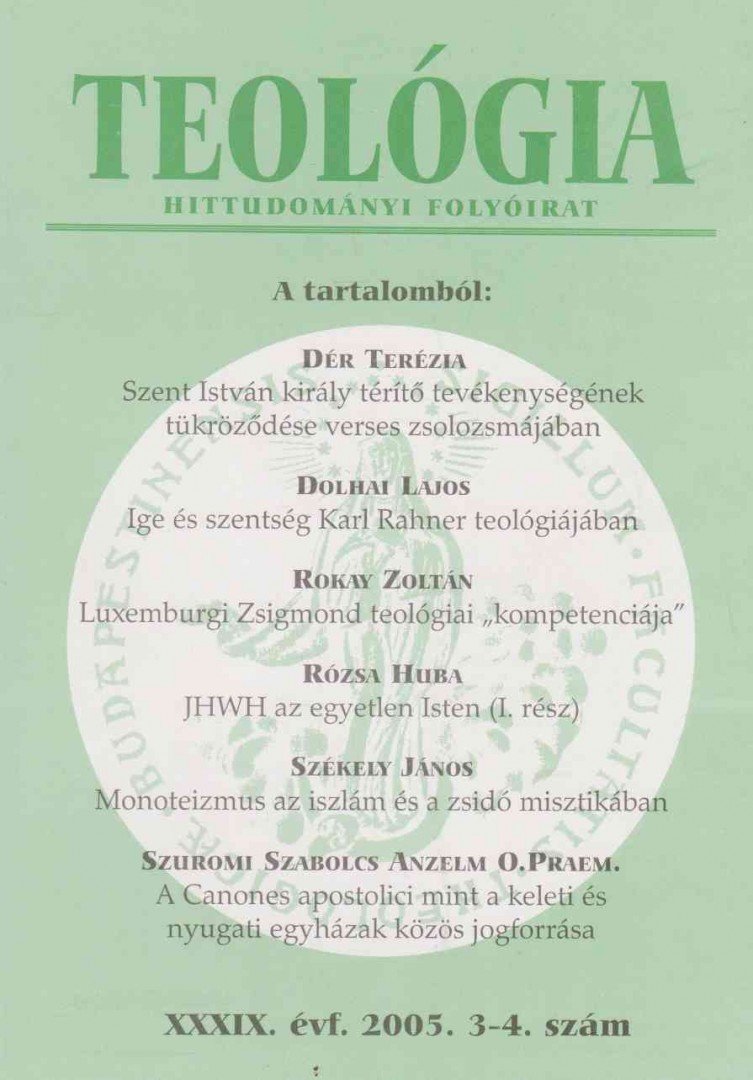 Tarjányi Zoltán - Teológia 2005. 3-4. [antikvár]