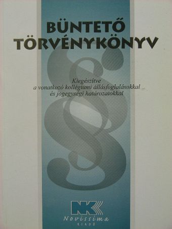Büntető Törvénykönyv [antikvár]