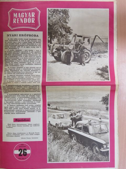 Magyar Rendőr 1970. július 2. [antikvár]