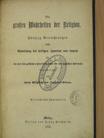 Die großen Wahrheiten der Religion (gótbetűs) [antikvár]