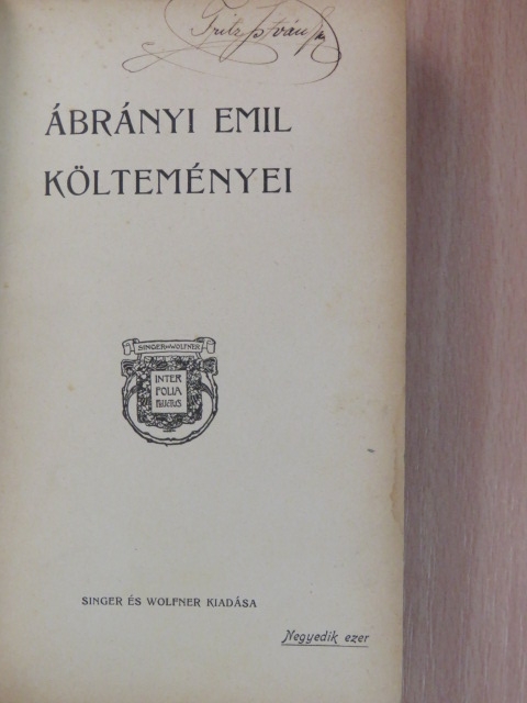 Ábrányi Emil - Ábrányi Emil költeményei [antikvár]